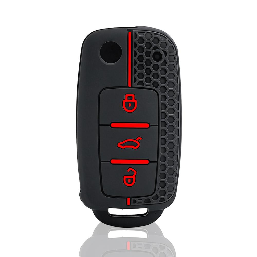 

Silicone Car Key Cover Keychain For Vw Up Polo Golf 6 Passat B5 Touran Caravelle Jetta Caddy Touareg For Skoda Fabia Octavia A5