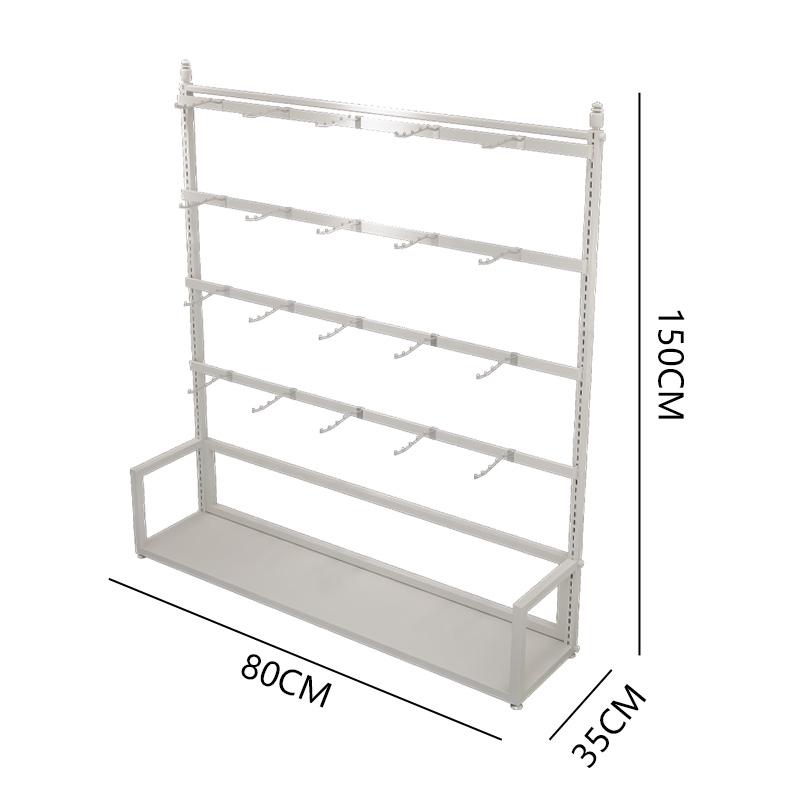 Floor-Standing Adjustable Multi-Layer Slipper and Shorts Display Rack