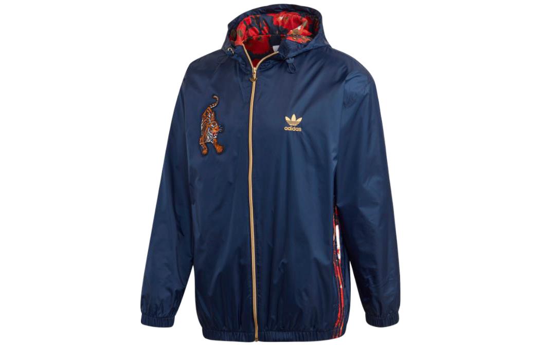 Adidas Originals Chinoiserie Mix Street Style Jacket Fall Men s Blue GC8690 M