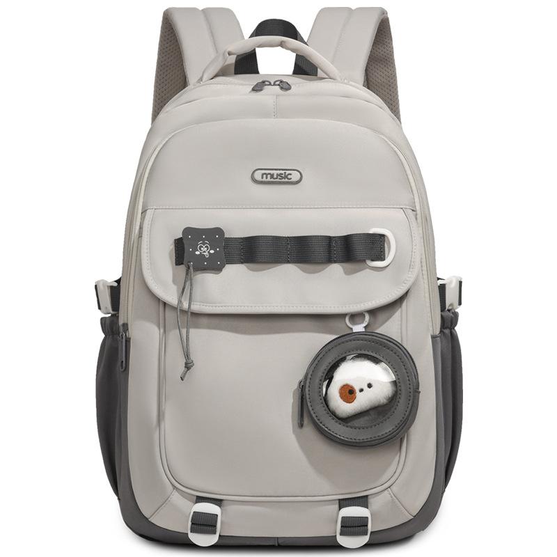 Schoolbag New Junior High School Male and Female Spine Care Schoolbag Large Capacity High School College Student Campus Schoolbag Backpack