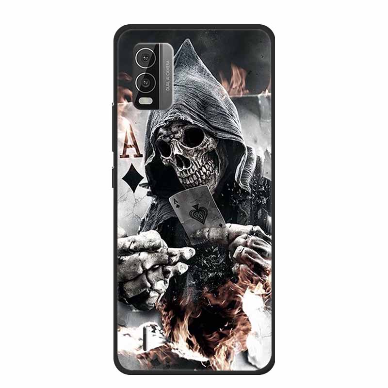 For Nokia C110 C210 C300 Case Soft black Silicone Bumper TPU Phone Wolf Cat Flower CaseS For C110 210 300 Shock proof Bumper TPU