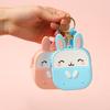 Kawaii Silicone Rabbit Coin Bag Portable Earphone Bag Pendant Key Bag Coin Purse Keychain  Gift