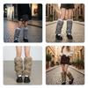 Soft Faux Furs Leg Sleeves Winter Leg Warmers Elastic Thermal Protective Boot Covers Footless Socks For Women Hosiery