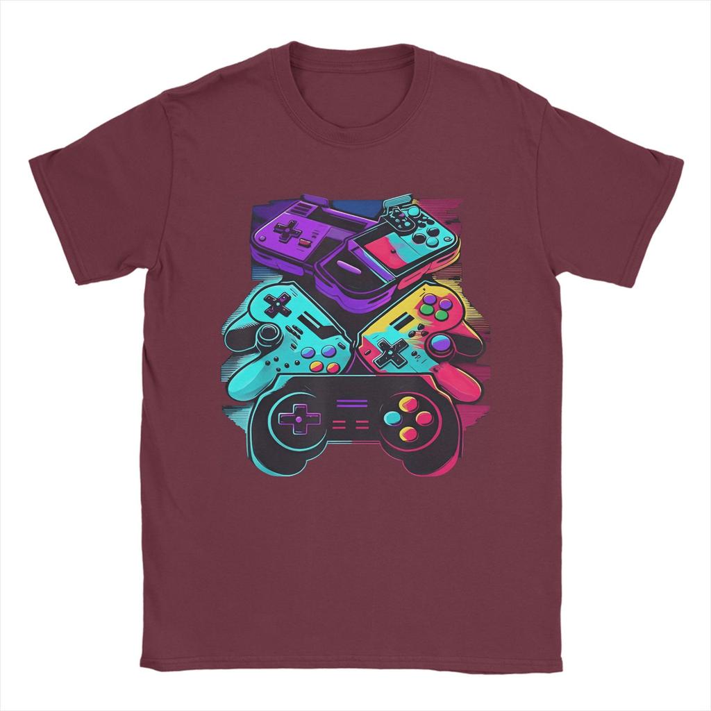 Oversized T-Shirt Summer Gamer Girl Boy Trending T-Shirts GamePad 100 Cotton Tee Shirt Men Y2K Casual Pattern Short Sleeve Tees