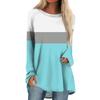 Women's Fashion Casual Long Sleeve  Print Round Neck Pullover Top Blouse