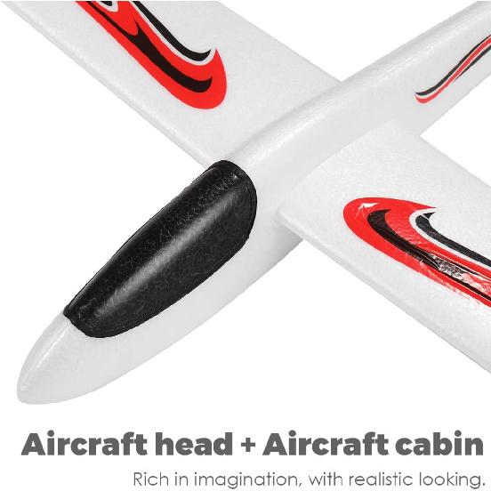 Zerodeko Foam Airplane Toy, 39 x Large Throwing Glider Plane Toy Model Outdoor Flying Toy DIY Aeroplane Model Birthday Party for Kids Boys Girls 3+