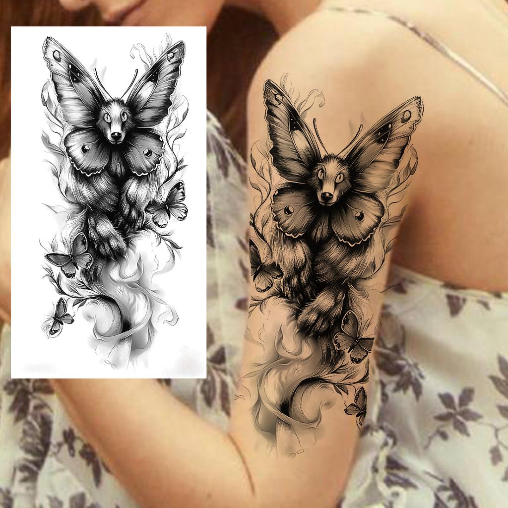 1 Sheet Black Henna Mandala Flower Temporary Tattoos For Women Girls Fake Lace Tattoo Sticker Disposable Decoration Adults Tatoo