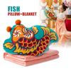 3D Printing Velvt Flannel Quilt Chinese Traditional Dance Lion Embroidery Air Conditioning Blanket And Cushion  Sofa Car Decor