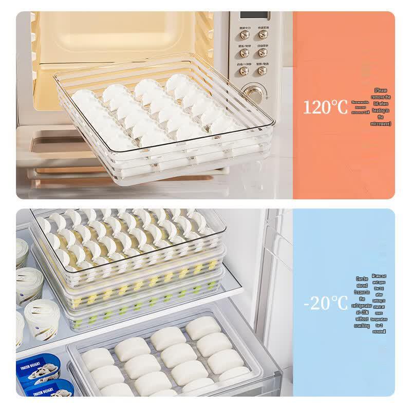 Food-Grade Dumpling Freezer Storage Box with Lid