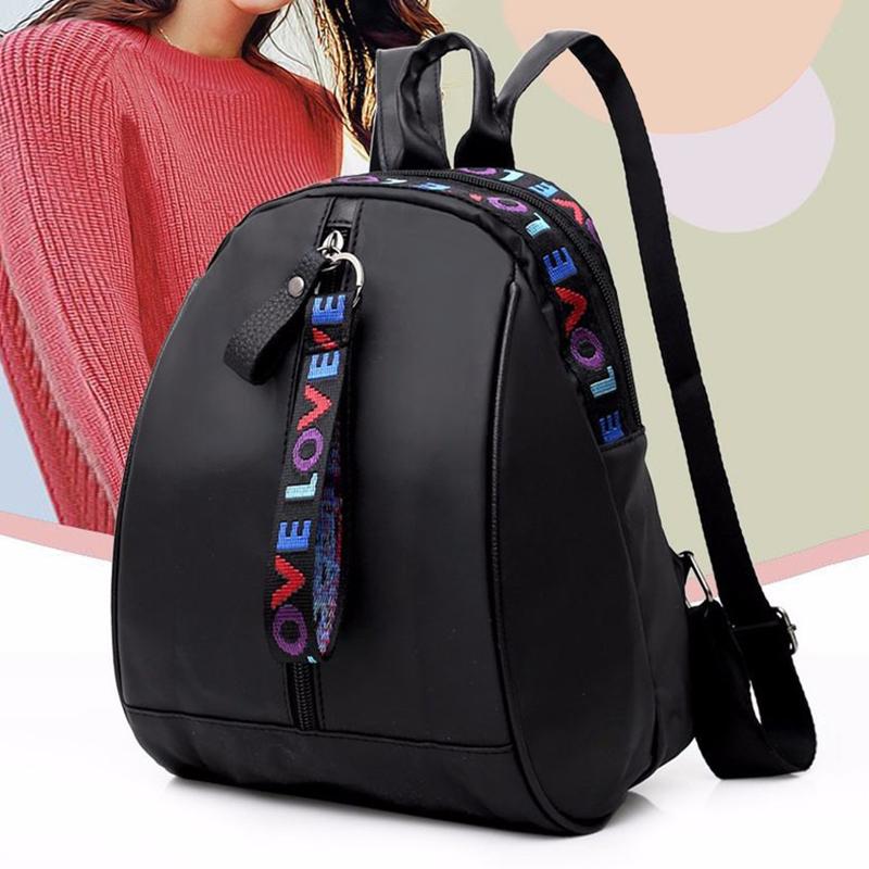 

Женщины Дышащий Fanny Pack Хранение Сумки Плечо Сумка Школьная сумка Рюкзак Оксфорд Ткань Черный Студент