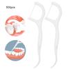 500pcs Disposable Dental Floss Stick Teeth Stain Removal Floss Oral Care Tool
