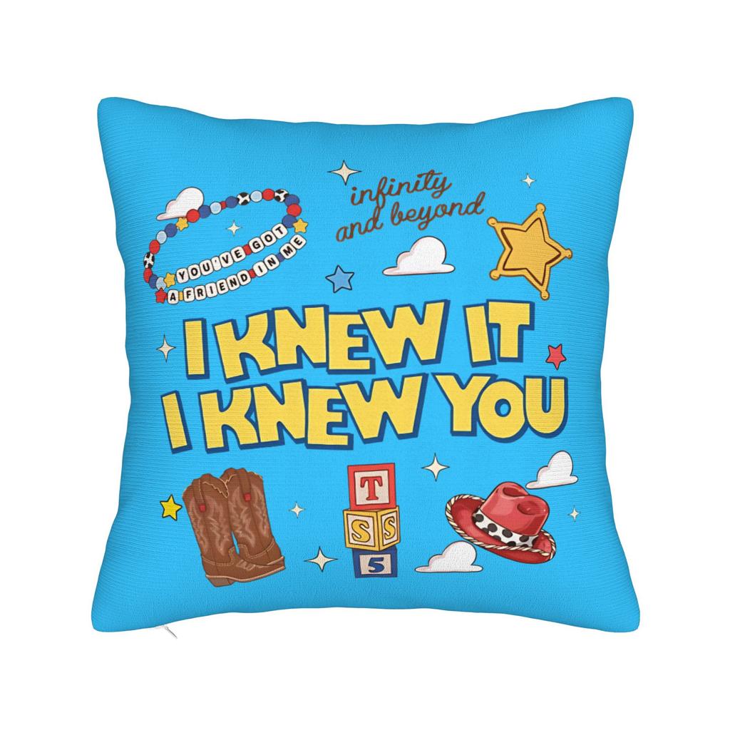 I Knew It I Knew You Western Bestie Square Pillow Case TS Cushion Covers Zippered Decor Throw Pillow Case Cover for Home