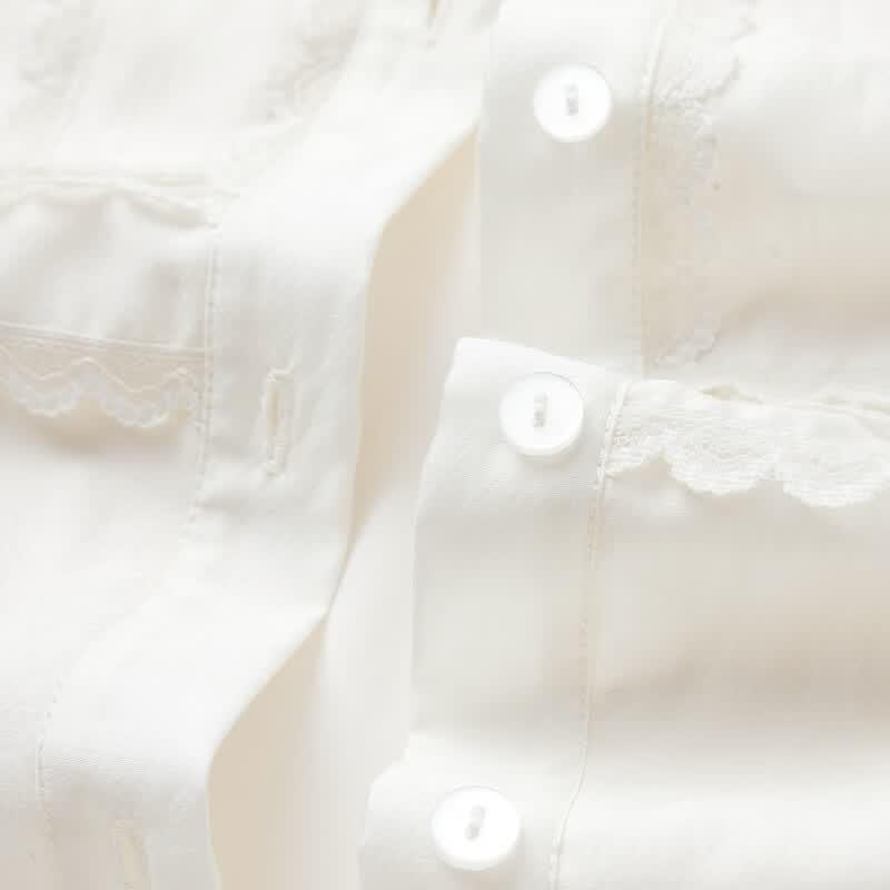 Women's Lace Splicing Commuter Shirt
