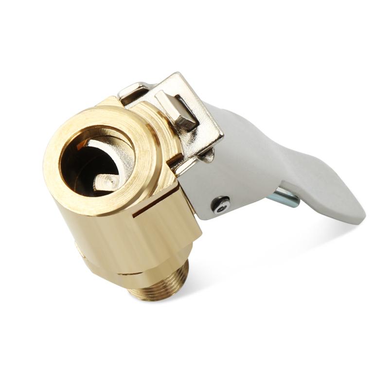 Car Auto Brass 8mm Tyre Wheel Tire Air Chuck Inflator Pump Valve Clip Clamp Connector Adapter Car Accessories For Compressor Stem Caps1