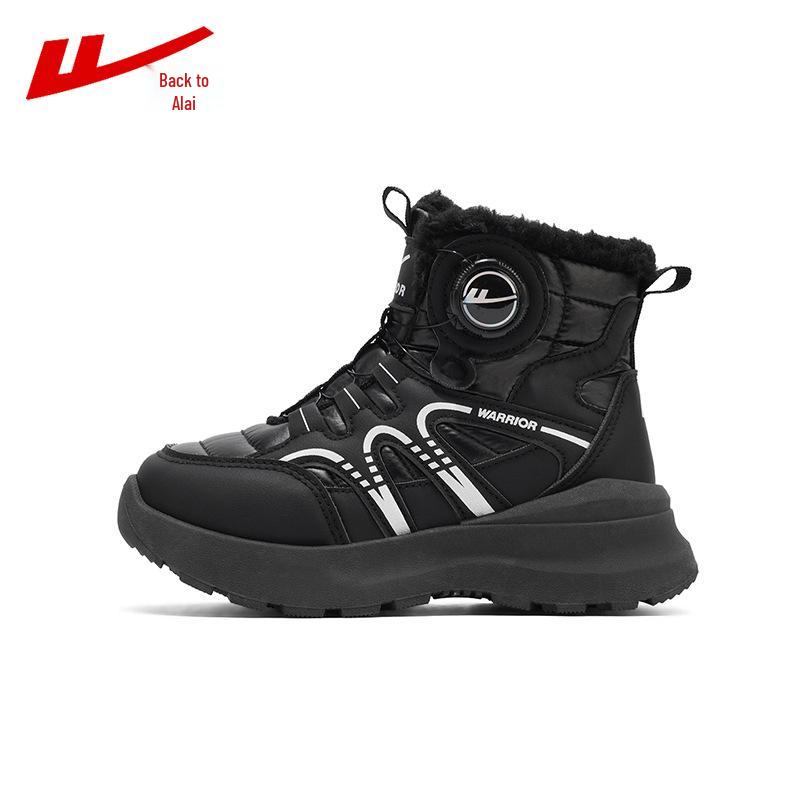 

Водонепроникні Нековзні Дитячі Зимові Снігові Чоботи Huili з Теплим Вельветом для Хлопчиків та Дівчаток 34 чорний