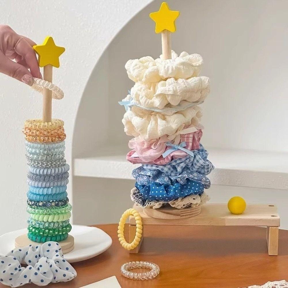 4Pcs Star Style Hair Rope Holder Cute Hair Scrunchies Hairpin Organizer  Hair Loop