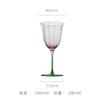 Light Luxury Retro Flower Home Wine Glasses Champagne Cup Set Crystal Goblet Glass Ribbed Pink Green Cocktail Glass Martini Cup