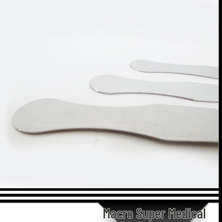 Stainless Steel Thickened Tongue Depressor and Mixing Spatula Set with Knife Holder - 14cm, 16cm, 18cm