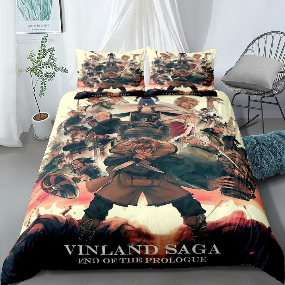 Set Copripiumino Retro Vinland Saga King Queen Matrimoniale Completo Singolo Set Biancheria da Letto