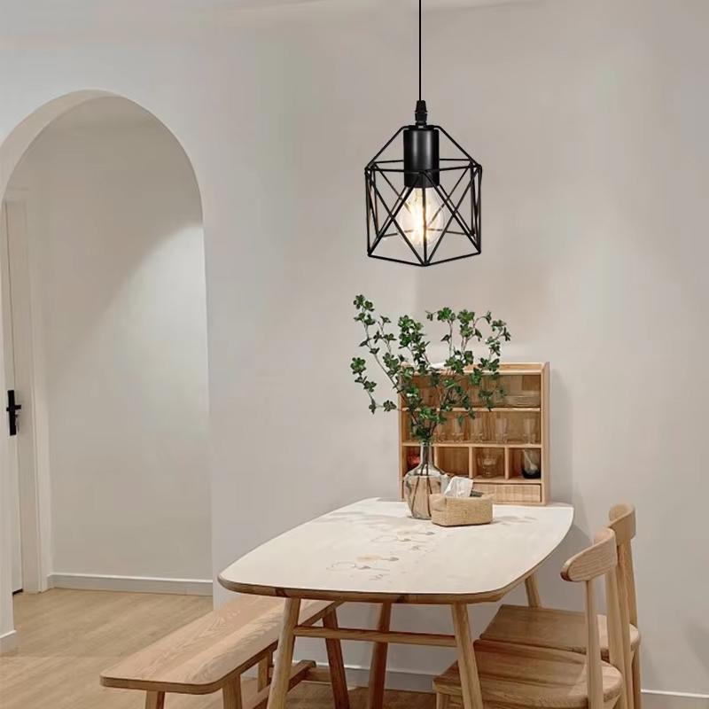 Black Vintage Industrial 3-Light Ceiling Lamp – Adjustable Semi Flush Mount Pendant Fixture for Dining/Living Room