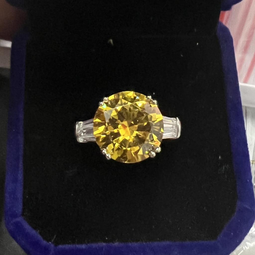 Solitärring 4 Karat Labordiamantring 925er Sterlingsilber Versprechens-, Verlobungs-, Eheringringe für Damen Herren Feiner Partieschmuck
