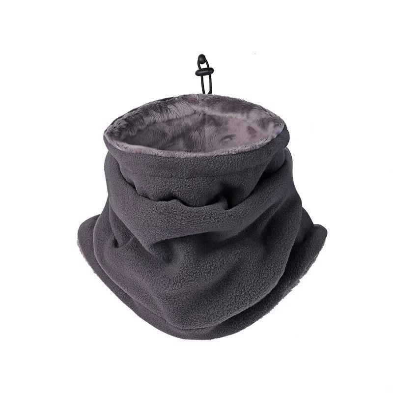

Korean Style Plush Fleece Neck Gaiter, Thickened and Adjustable for Winter Cycling Warmth One Size темно-серого