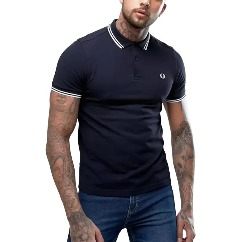 Fred Perry Polo Shirt Men's Navy Blue M3600-NYA