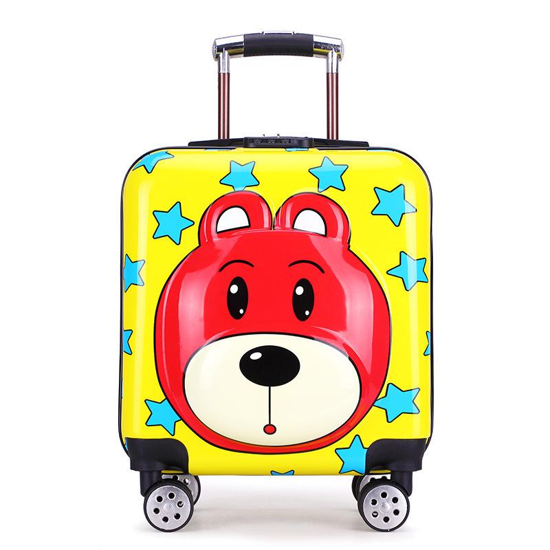 Children's Cartoon Trolley Suitcase with Universal Wheels - Ideal for Boys and Girls