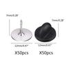 Set of 50 PVC Rubber Pin Backs Pin Backings Tie Tacks Blank Pins with Rubber Pin Backings Pin Backs for Women Girl Teen