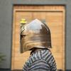 Handmade Brass Elven Warrior Helmet Fantasy LARP Medieval Cosplay