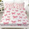 Bowknot Personalized Fitted Sheet Set Bowknot Personalized Bedding Set Comfortable Skin Friendly Cute Style 180x220cm