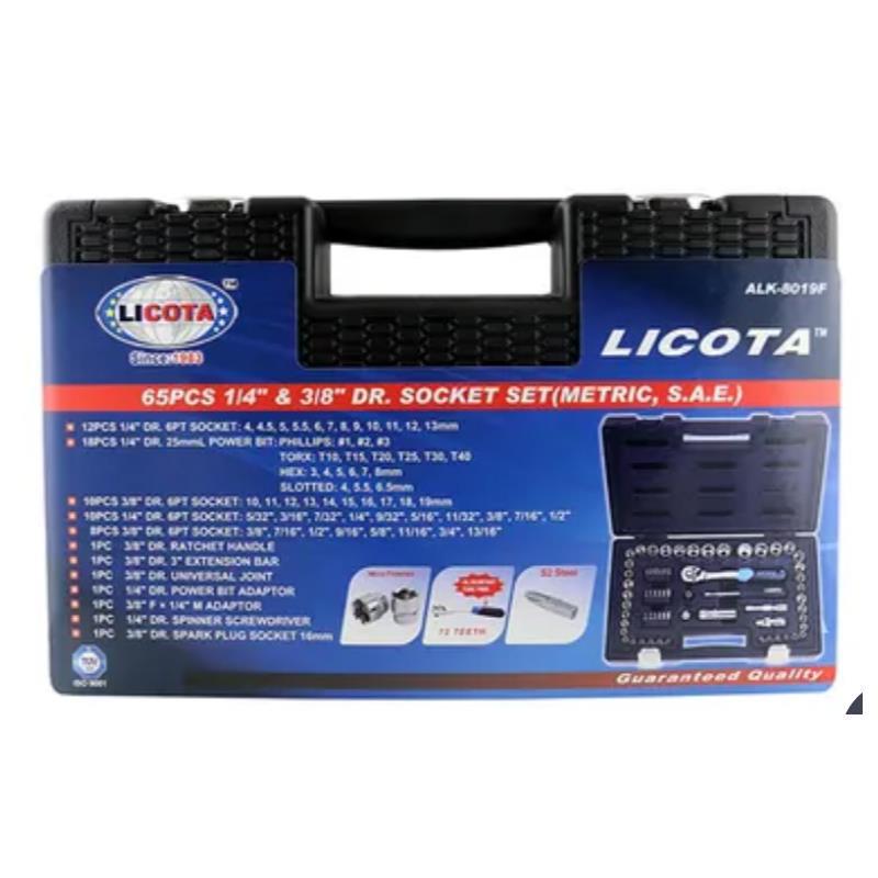 USA LICOTA 1/4" Series Metric/Imperial Socket Set ALK-8019F