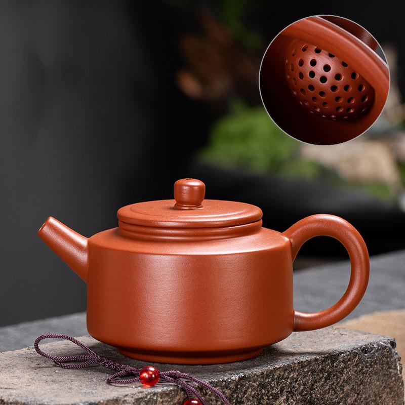 Traditional Purple Clay Teapot Dahongpao Ball Hole Filter Tea Infuser Raw Ore Zisha Tea Set Household Beauty Xishi Teapot