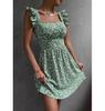 Ladies' Square Neck Bow Dress With Large Swing