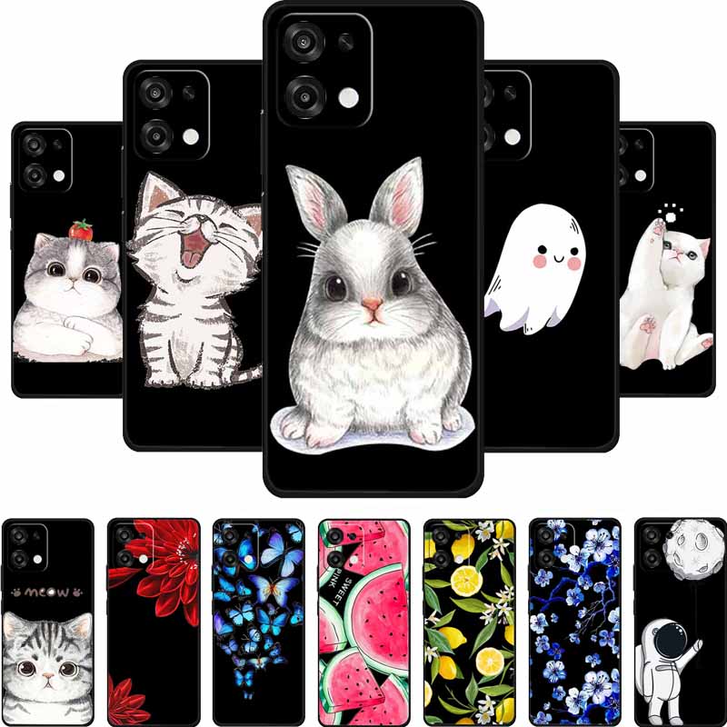 Black Silicone Case For OPPO F31 CPH2781 Case Cartoon Cat Soft Back Cover Funda Para For OPPO F31 5G Phone Case F 31 2025 Coque