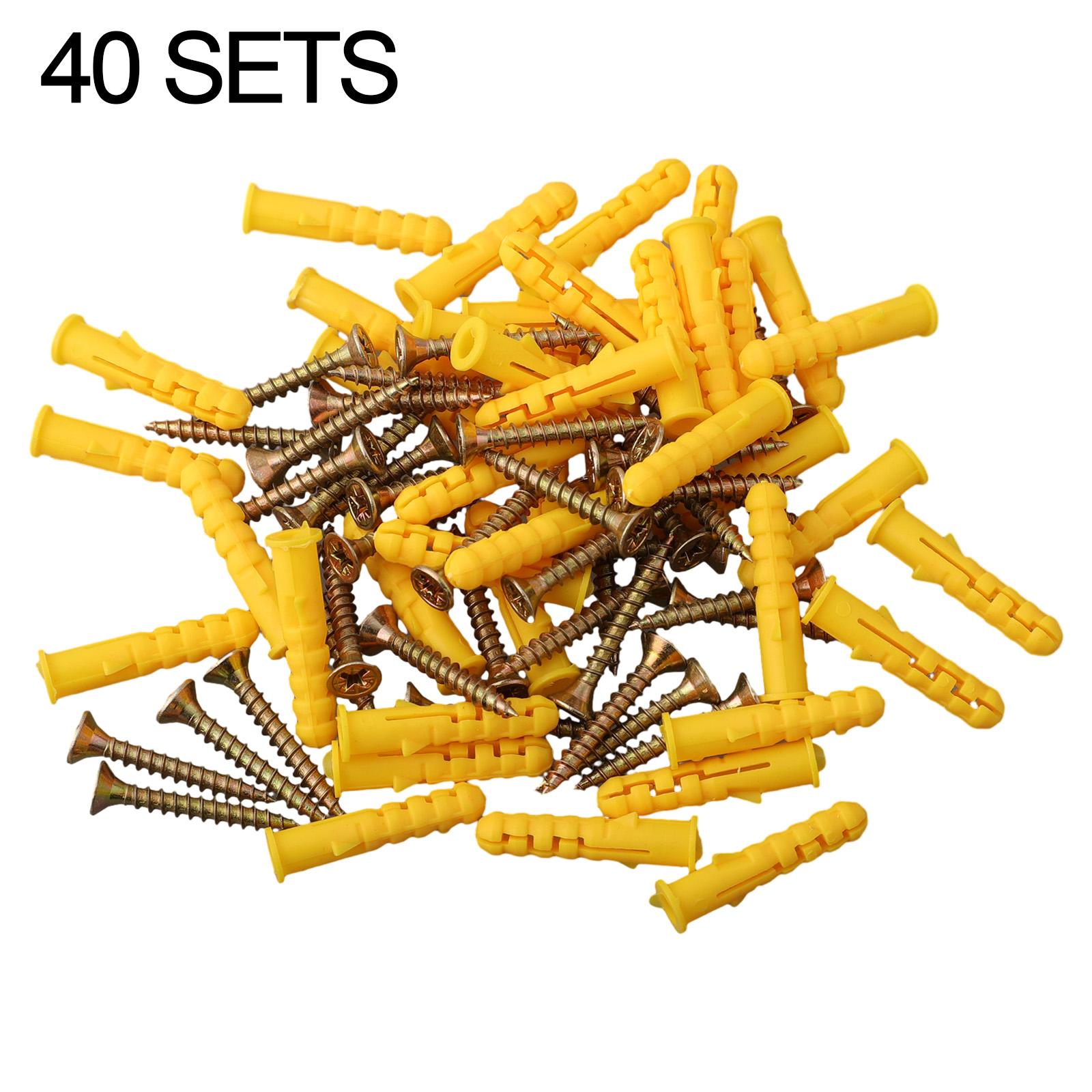 40pcs Stainless Steel Expansion Screws M6×30 Plastic Self Drilling Ribbed Drywall And Wall Anchors With Screws Kit For Drywall China Mainland