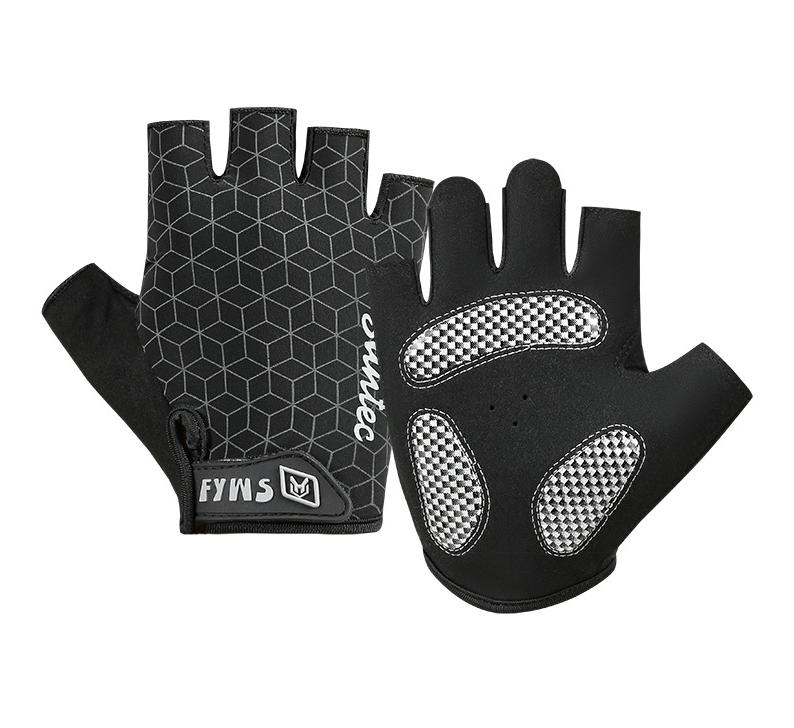 

Half Finger Cycling Gloves for Men Women, Breathable Ice Silk Anti-Slip Shock Absorbent Bicycle Gloves for MTB Road Bike Riding L