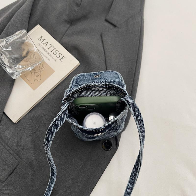 Mini Small Bag Women's Shoulder Crossbody Bag Denim Mobile Phone Bag