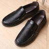 Big Size Shoes for Men Genuine Leather Casual Shoes Summer Hollow Out Slip-on Loafers Fashion Leather Sandals