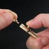 Mini Brass Pen Outdoors Portable Writing Tools Cylindrical Bolt Ballpoint Pen Key Pendant Business Signature Stationery Pen EDC