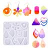 Geometric Earring Mold DIY Necklace Pendant Flower Crystal Epoxy Resin Molds