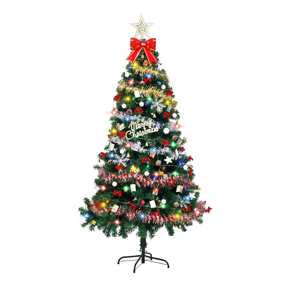 Hot Sale 150/180/210cm Christmas Tree Home Decoration PVC Artificial Xmas Ornaments Small Christmas Tree Party New Year 2025