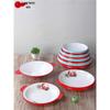 ZISIZ Nordic Melamine Double-Handle Crayfish Serving Plate
