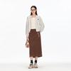 VEROMODA Women's Wool Blend Rhinestone Lapel Cardigan