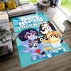 Bluey Personalized Name Floor Rug Office Rug Design for Balcony Study room Entryway Bedrooms Antislip Carpet Decorate Offices
