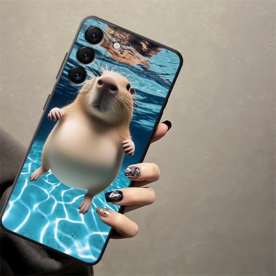 Cute Capybara Soft Back Phone Cover Case for Samsung Galaxy A50 A70 Note 20 Ultra 9 10 A04 A10 A20 A30 A40 A03 A01 A02 A06 A05