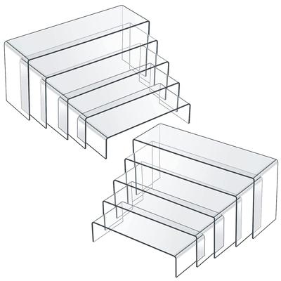 Clear Acrylic Display Riser Stand Jewelry Display Shelf Cupcake Stand Showcase Fixtures for Candy Dessert Figures Collections