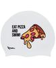Laelliseupocheu [Nruc189 Wht] Pizza Silicone Swim Cap White