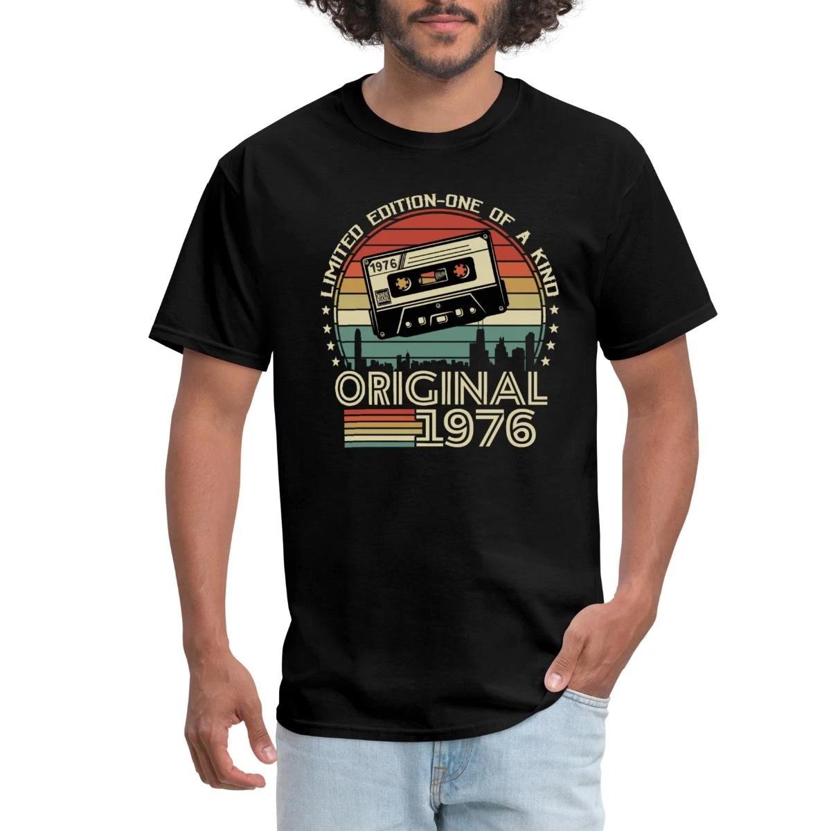 Original 1976 With Retro Cassette 50th Birthday Men s T-Shirt L