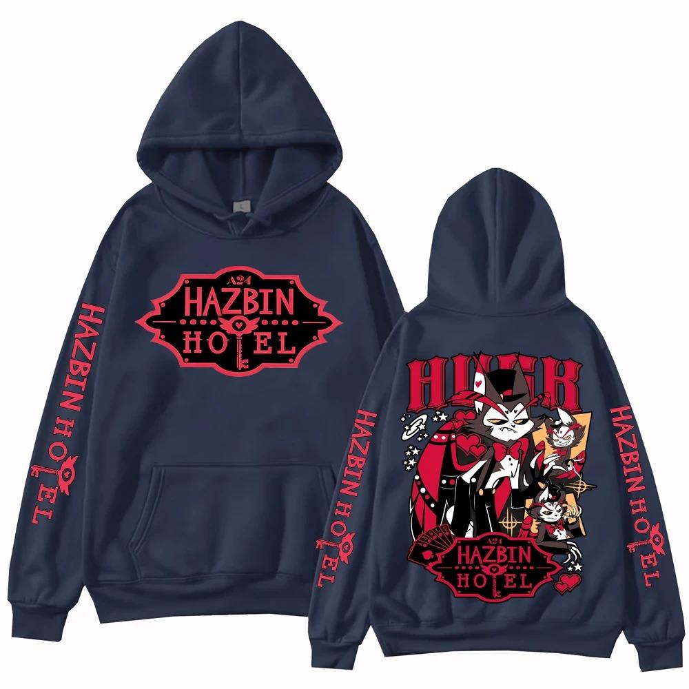 2026 Hazbin Hotel Husk Felpa Uomo Donna Harajuku Moda Casual Manica Lunga Felpa con Cappuccio Maglione Regalo Autunno e Inverno Unisex